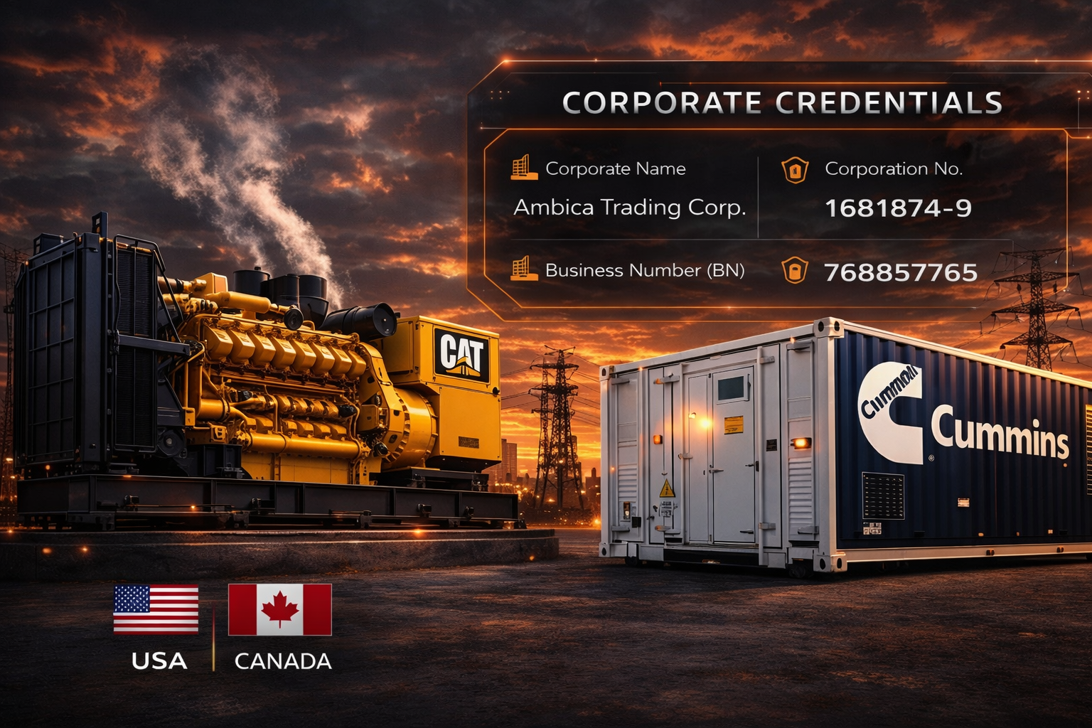 Ambica Trading corporate credentials power visual